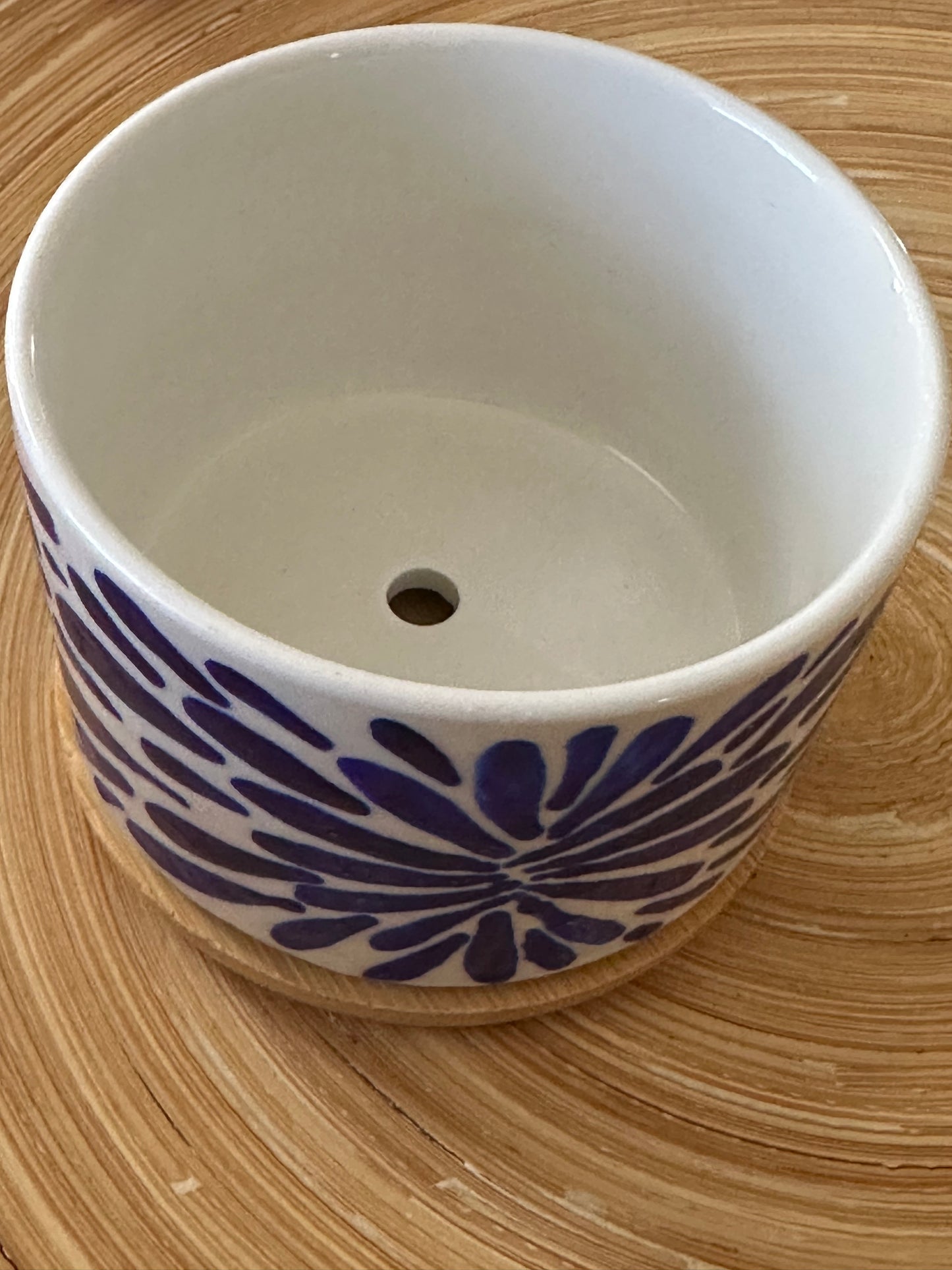 Hand Painted Mini Pot (Royal Sunburst)