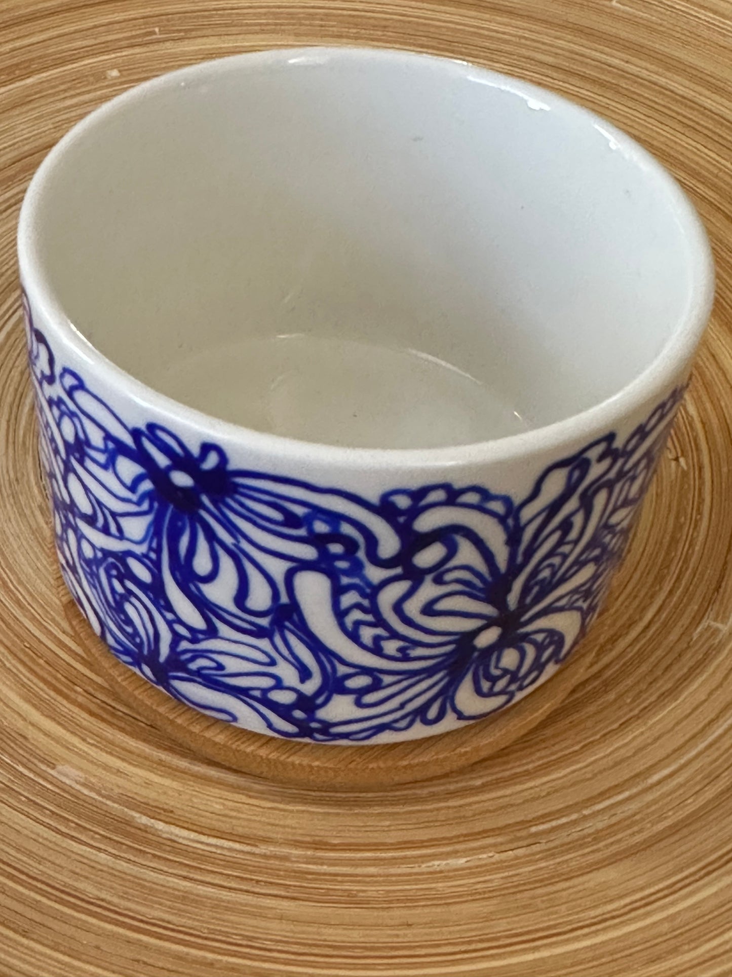 Hand Painted Mini Pot (Royal Floral)
