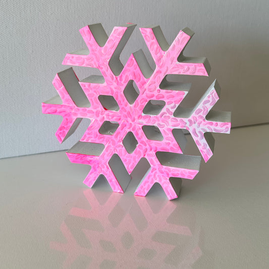 Snowflake Decor medium, pink