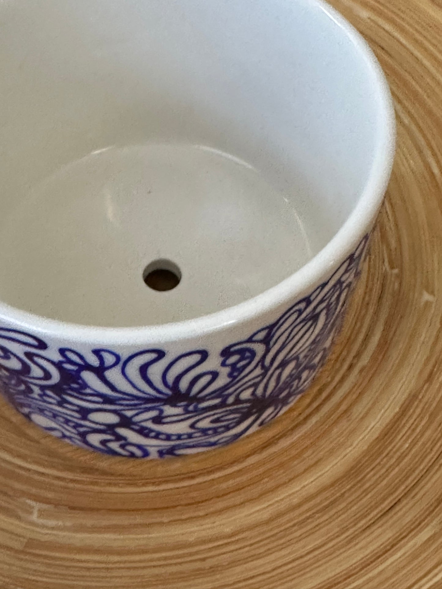 Hand Painted Mini Pot (Royal Floral)