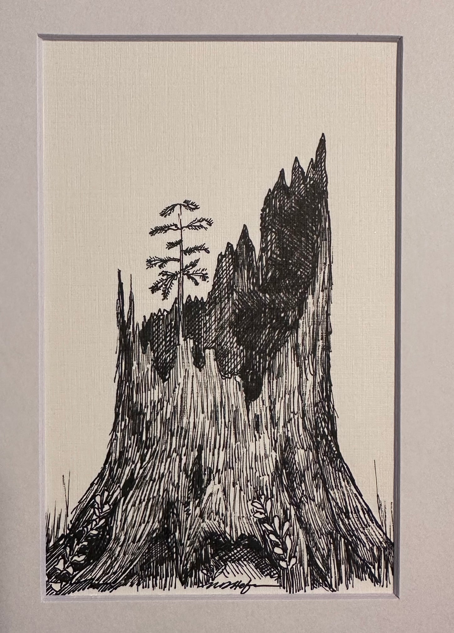 Matted Original Artwork: ‘Trunk’ (5x7)