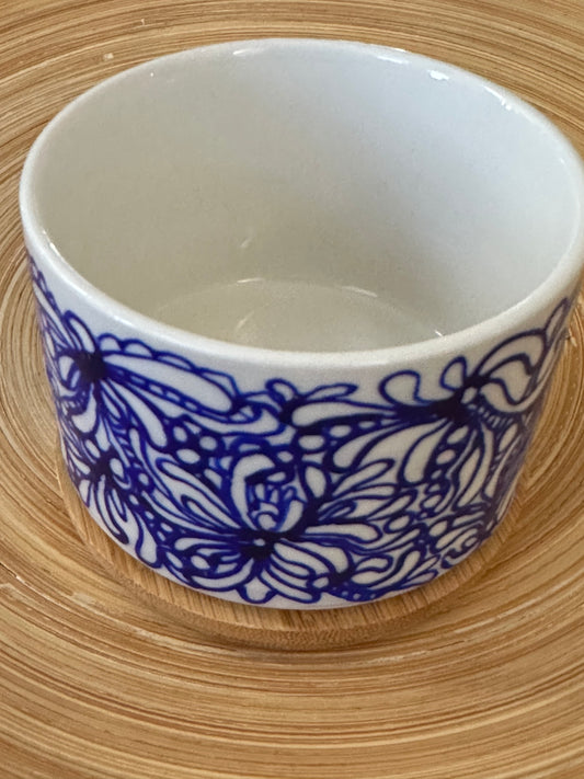 Hand Painted Mini Pot (Royal Floral)