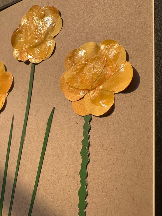 Matted Original Artwork: Buttercups (5x7)