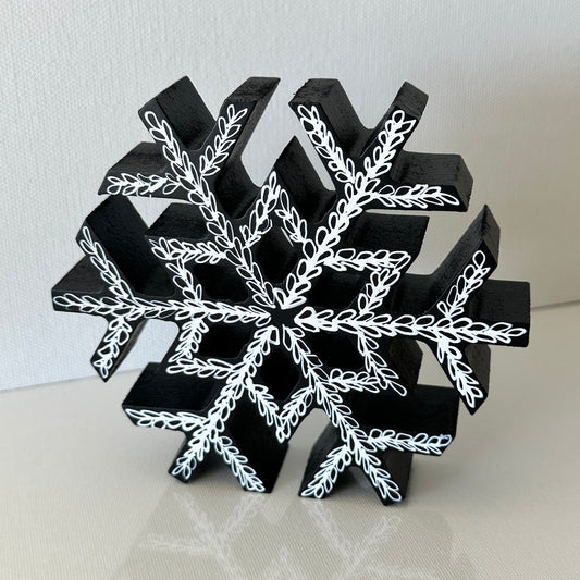 Snowflake Decor medium, black