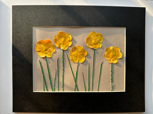 Matted Original Artwork: Buttercups (5x7)