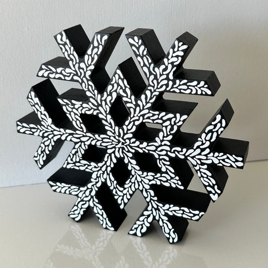 Snowflake Decor large, black